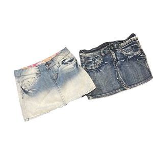 •PINK ANGEL& RUBEE JEANS• bundle of 2/denim skirts in size 7 EUC